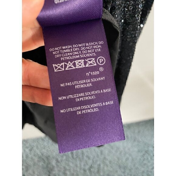 Ralph Lauren Purple Label Camari Sequin Cocktail Dress 4 Embellished Gown $4790 - Picture 3 of 16